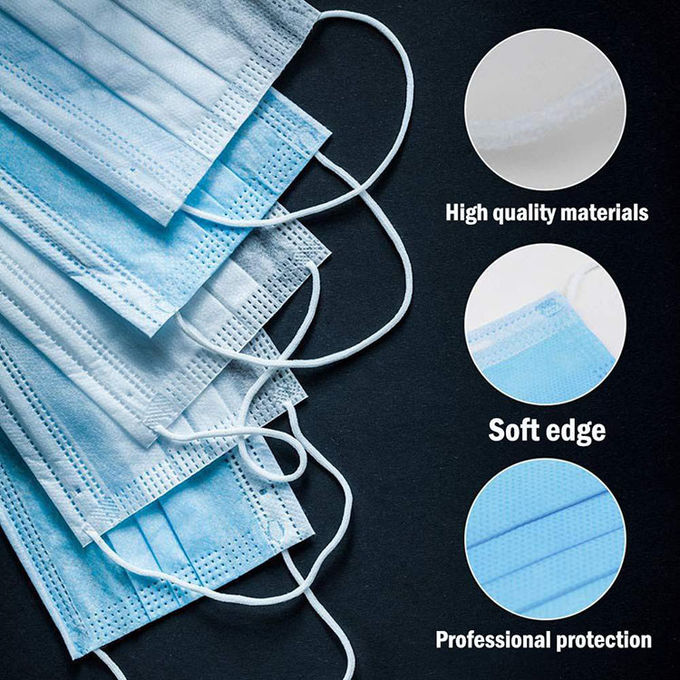 Elastic Earloop Disposable Medical Face Mask / Non Woven Face Mask