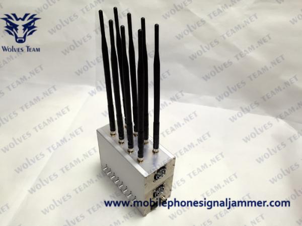 Built-in Cooling Fan Mobile phone Jammer High Power GPS LoJack 3G Cell Phone