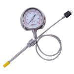 Flexible Stem Melt Pressure Gauge , Steam High Temp Pressure Gauge