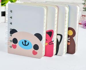 Quality Custom Made Spiral Binder Notebook Cute Cartoon Printed Paper Cover wholesale