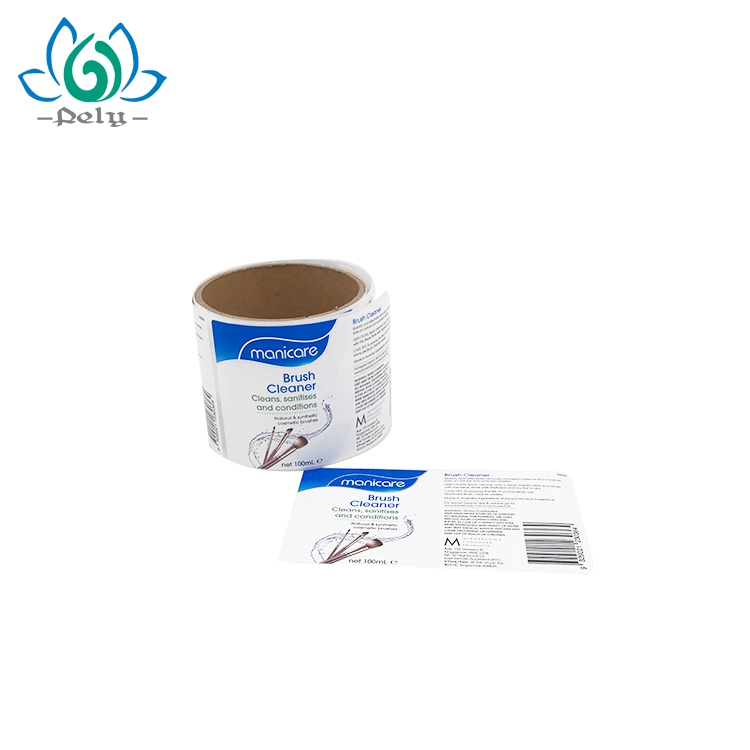 3 X 7.5cm Adhesive Vinyl Stickers On Natural Cosmetic Bottle