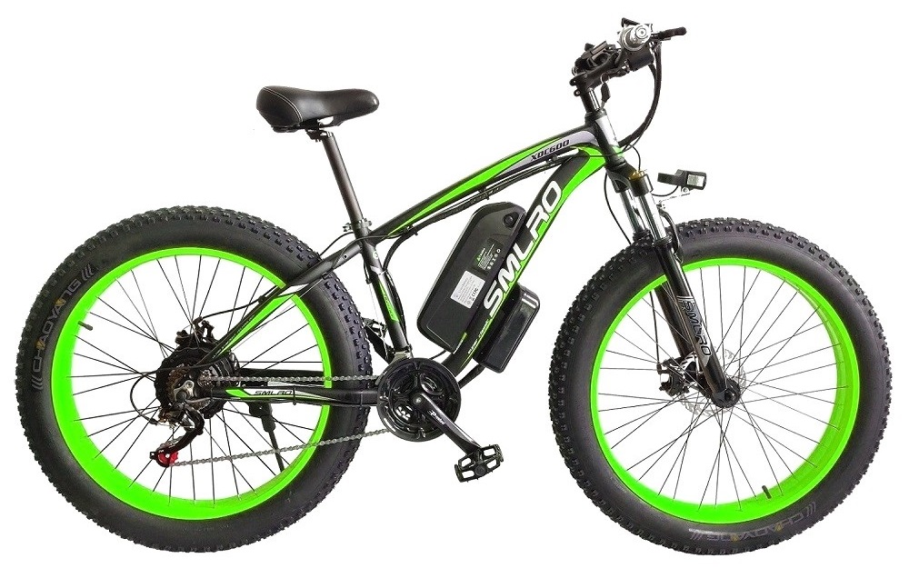 1000W Motor 13AH Lithium Battery Electric Bike SMLRO XDC600 26x4.0 inch Fat Tire E-Bike