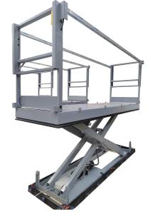 Quality Hydraulic Electric Lift Table Powered Stationary Scissor Lifts with Handrail and Chain and Bellow wholesale