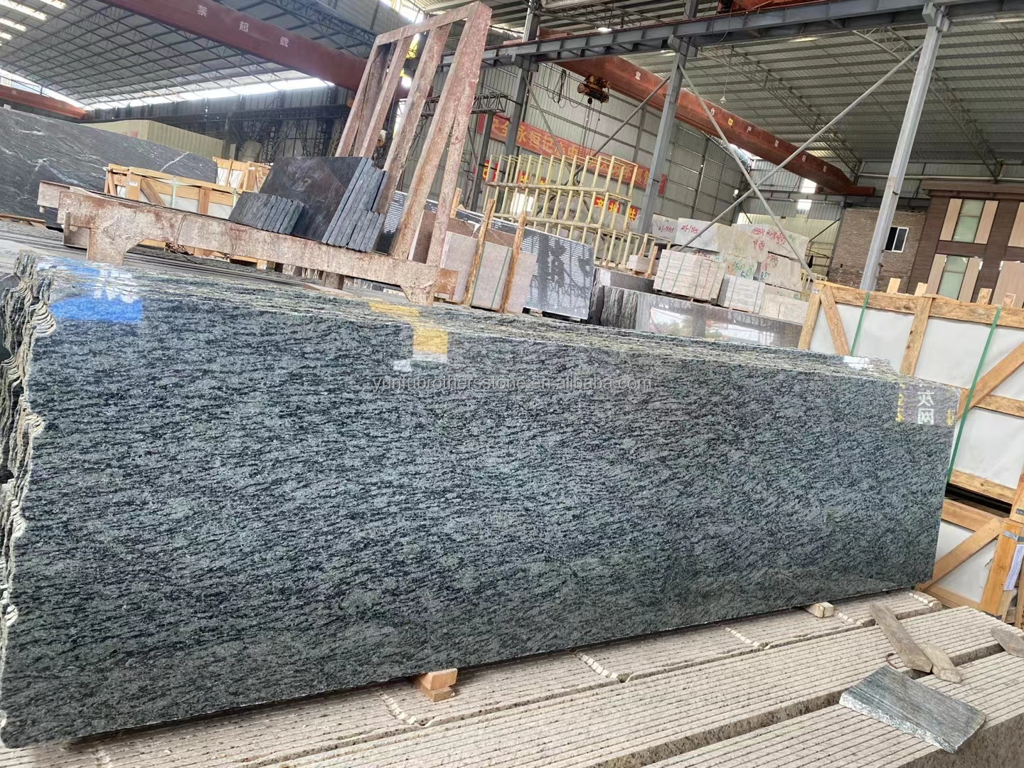 Stone Form Cut-To-Size Olive Green G612 Granite Blocks with Honed Surface Finishing