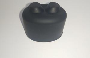 Quality Black Silicone Rubber Parts Cylindrical Rubber Handle Sleeve 1*25mm wholesale
