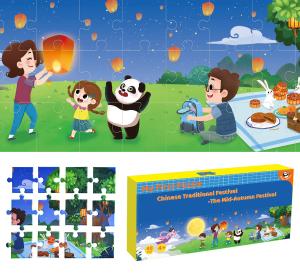 Quality Moon Cake Story Mid-Autumn Festival Floor Puzzle Toys For Kids wholesale