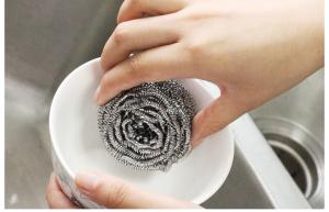 Quality Spiral Design Stainless Steel Scrubber Pads For Home And Kitchen Cleaning wholesale