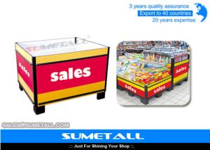 Quality Steel Promotional Display Counter Storage Containers For Supermarket Products Promotion wholesale