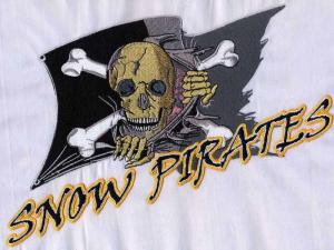 Quality Embroidery digitise snow pirates back of jacket WAW9C01 wholesale