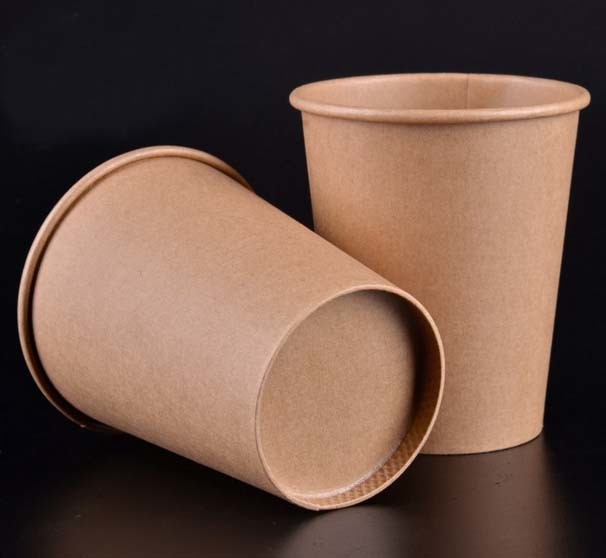 Restaurant Single PE 16oz Hot And Cold Drinks Biodegradable Kraft Paper Cups