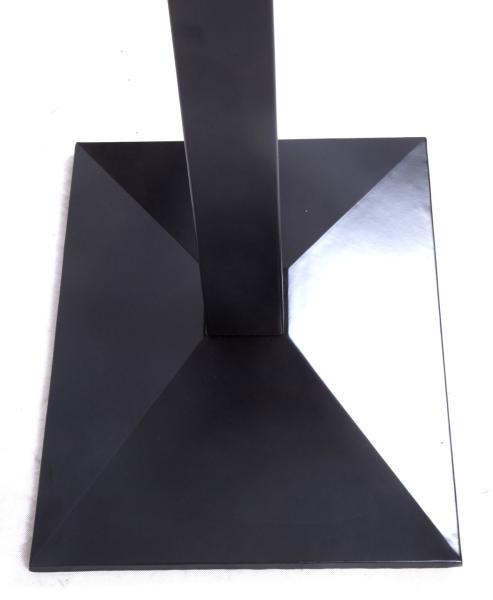 Black Square Bistro Table Base Wrinkle Powder Coating Optional Height 28'' And