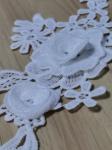 Watersoluble embroidery flower patches for clothes DTM Polyester Material