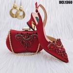 Low Heel Supoo Wedding Italian Ladies Shoes and Matching Bags for African
