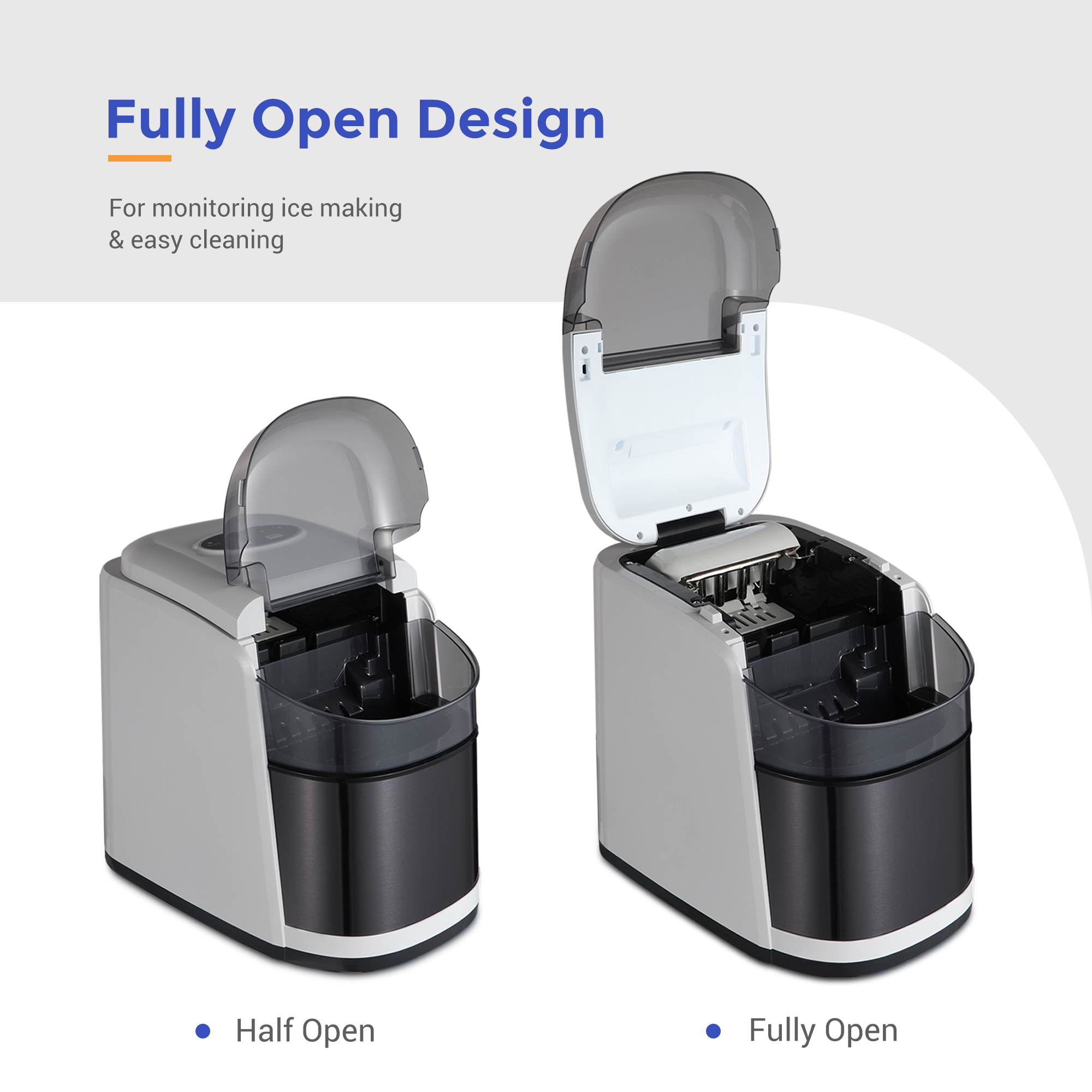 15kg Bullet Ice Making Machine Mini Small Portable Nugget Ice Machine for Business Automatic Product size 242x358x328mm