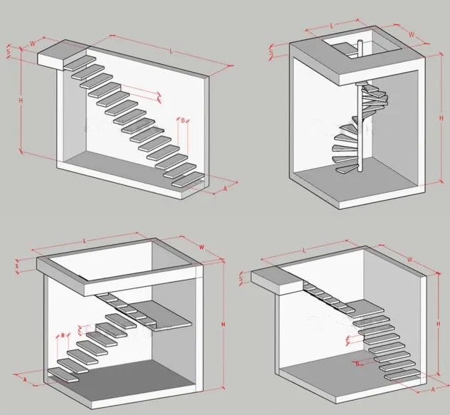 OEM/ODM Customized Elegant Design Glass Stair With Glass Railing And Auto Led
