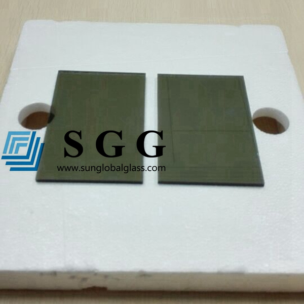 Top quality 5mm light grey reflective glass panel