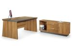Fantastic Executive Office Furniture , Walnut Office Desk Large Storage