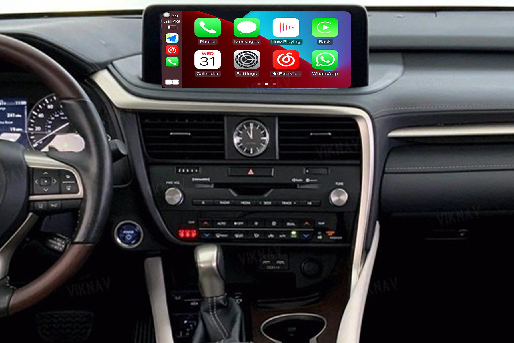 Viknav Fit For Original Car 12.3Inch Screen Linux System For Lexus RX 2020 2021 2022 Wireless Apple CarPlay Android Auto