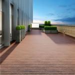 Manufacturer wood color Aluminum Alloy Floor Coated with TPE for your yard