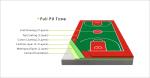 Futsal Polyurethane Sports Flooring Green Blue Red Color
