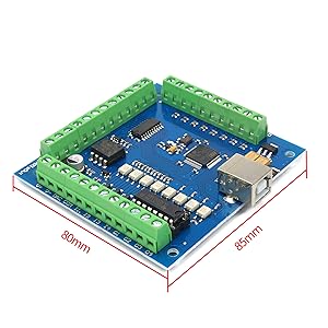 Dual Shaft CNC Controller Kit MACH3 Nema23 Stepper Motor USB 4 Axis 112mm