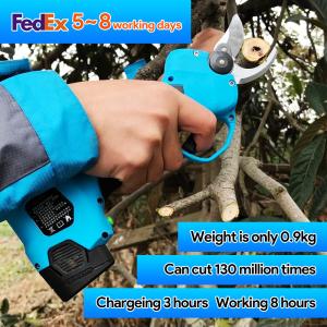 Swansoft Finger Protection Secateurs Battery Operated Scissor 25mm Battery Powered Orchard Pruner With High Quality