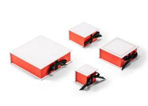 Quality Thickness 2mm Luxury Gift Packaging Boxes Flip Top Ribbon Closure For Jewelry wholesale