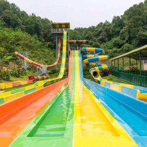 Quality Colourful Fiberglass Big Water Slide For Outdoor Fun Many People Capacity wholesale
