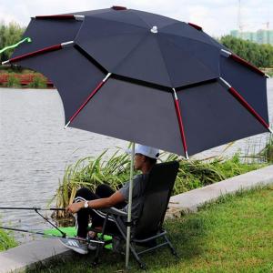 Quality Double Layers Fishing Outdoor Patio Umbrella With Tilt Canopy wholesale