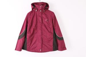 Quality Burgundy Womens Outdoor Waterproof Jacket Windproof Cool Design wholesale