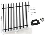 Customized Black Zinc Steel Metal Garrison Fence Panels Maintenance Free