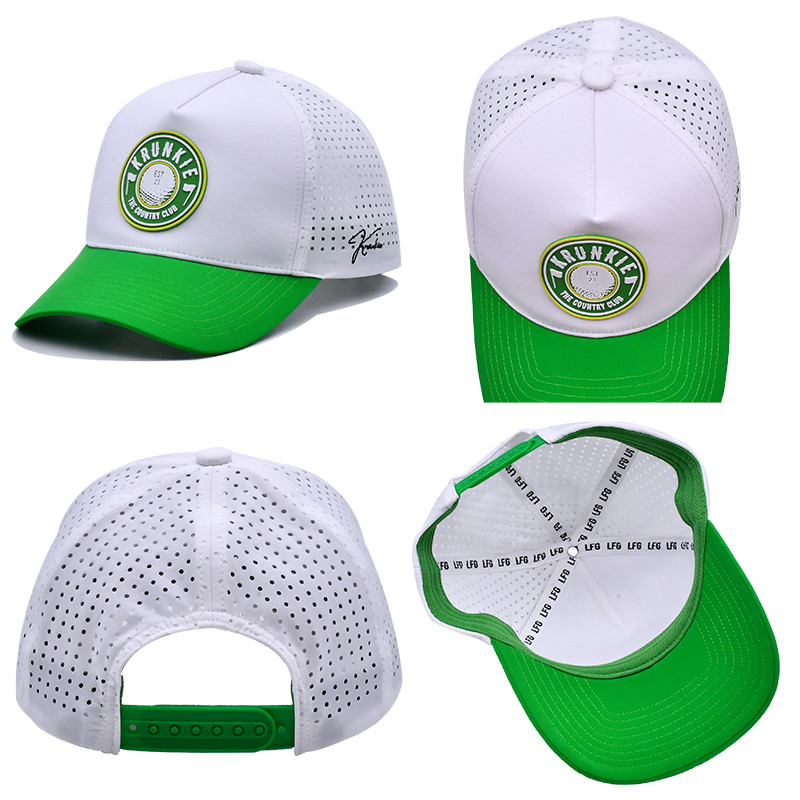 Full Seasons Embroidered Baseball Caps With Metal Eyelets Custom