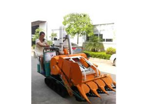 Quality Four Rows Self-Propelled Mini Corn Combine Harvester Farm Machine 4LBZ-110 From China wholesale