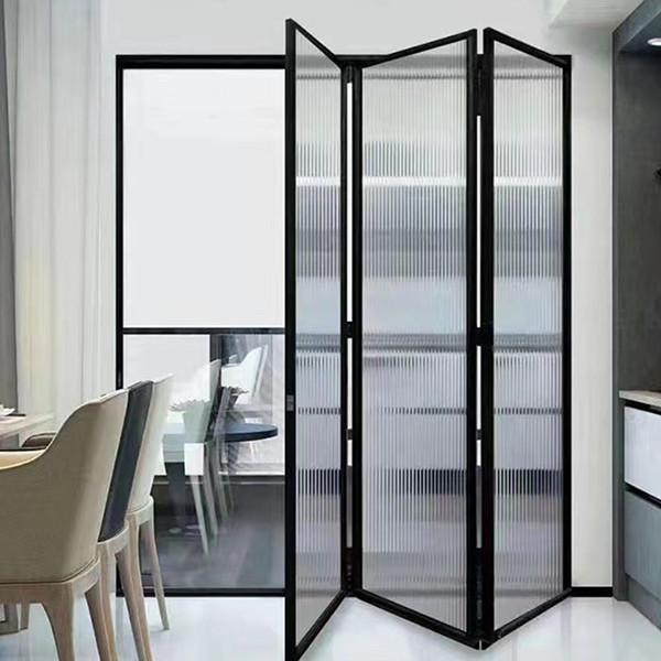 Frameless Aluminium Folding Door Double Glazed Aluminium Bifold Doors For Villa