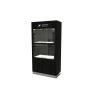Buy cheap Timber veneered MDF Cabinet featuring LED lighting and swinging glass door open from wholesalers