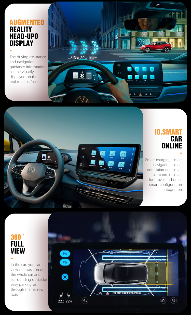 2023 2024 Id4 Prime Volk Swagen CLTC Pure Electric Mileage km 607 Pure Wisdom Edition Four Wheel Electric Vehicle Ev Suv