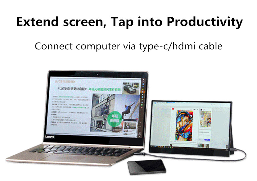 Touchscreen External 15.6inch Portable Monitor HDMI LCD For PS5 ODM