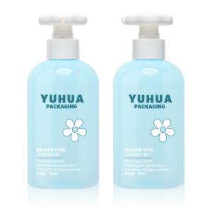 Quality Round 300ml Plastic Shampoo Bottle With Pump ODM wholesale