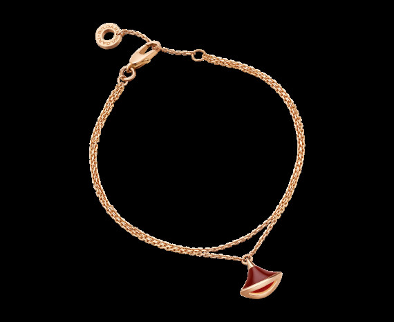 DIVAS’ DREAM bracelet in 18 kt pink gold with carnelian Ref. BR857194