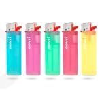Flame Gas Lighters Feuerzeug Custom Logo Candle Cigarette Lighter Plastic Flint