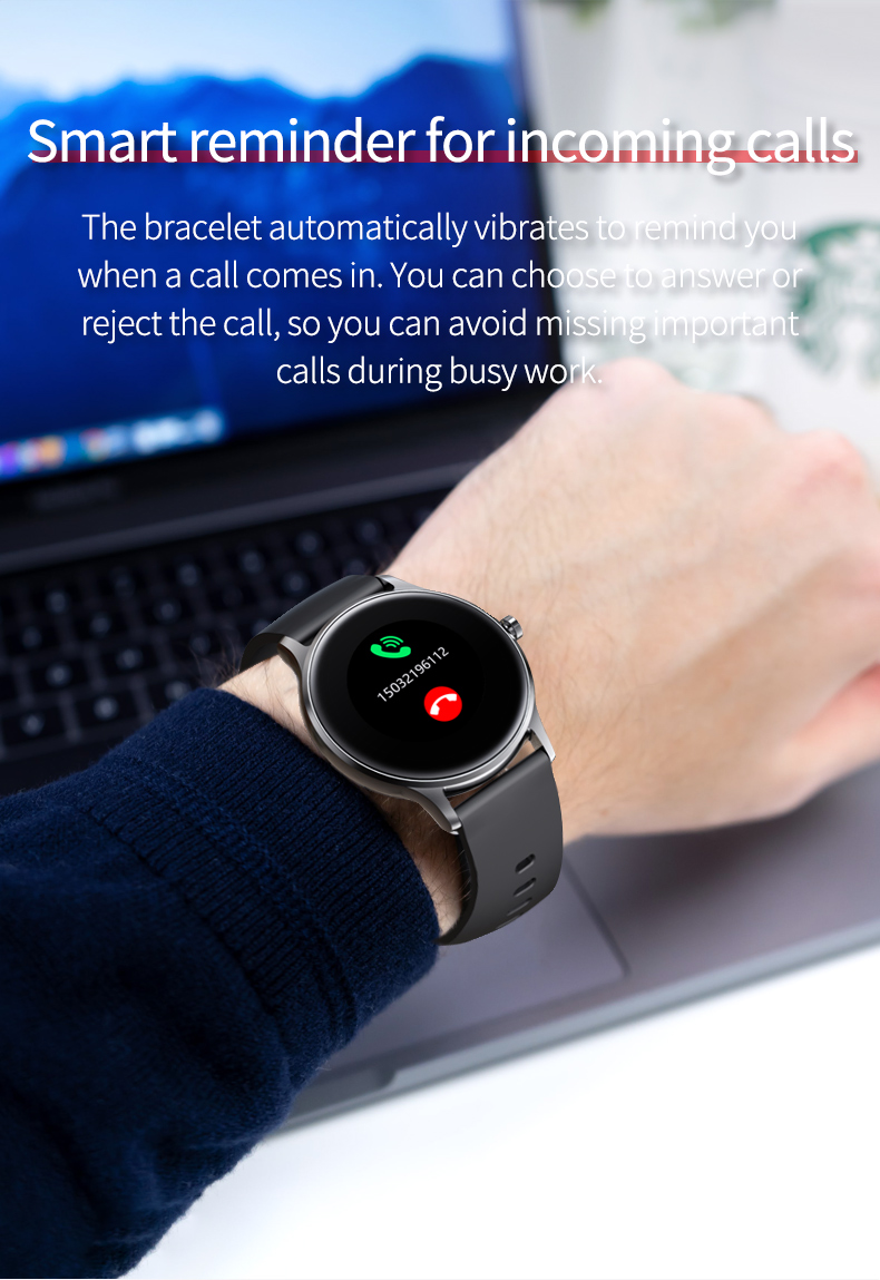 Waterproof IP67 Round Smart Watch With Multiple Messages Push