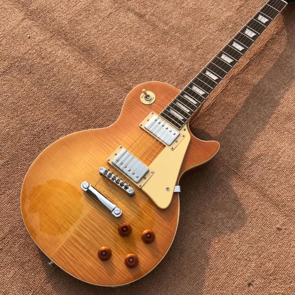 Custom Shop NEW LP Standard 1959 R9 electric guitar, Flame Maple Top, Rosewood