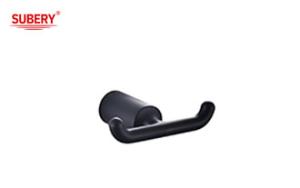 Quality Wall Mounted Bathroom Accessories Zinc Double Robe Hook Chrome Color wholesale
