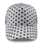 White Printed Long Brim Baseball Hat , Trendy Outdoor Ladies Sports Hats