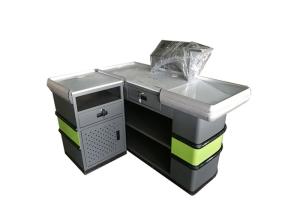 Quality Metallic Convenience Store Checkout Counter L1800xW1200xH850MM Anti Rust wholesale