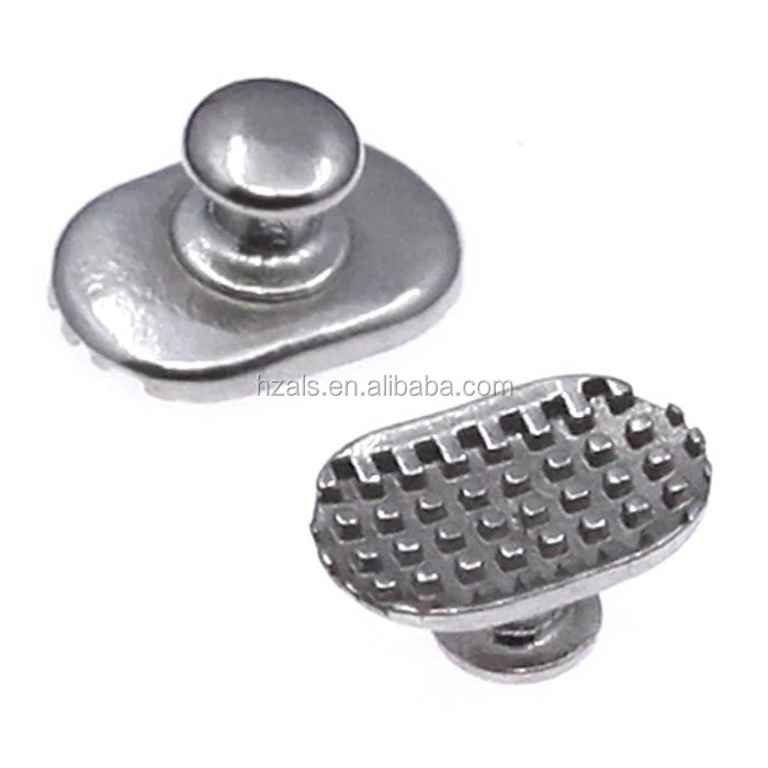 MFDS Safety Standard 10pcs/pk Dental Stainless Steel Orthodontic Bondable Double Hooks Lingual Buttons with Long Arm