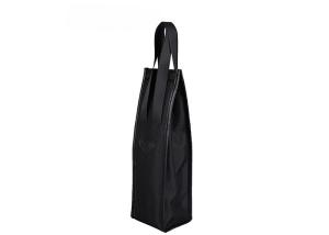 Quality Vegan Leather Black Wine Cooler Bags For Gift Champagne Cooler Bag OEM wholesale
