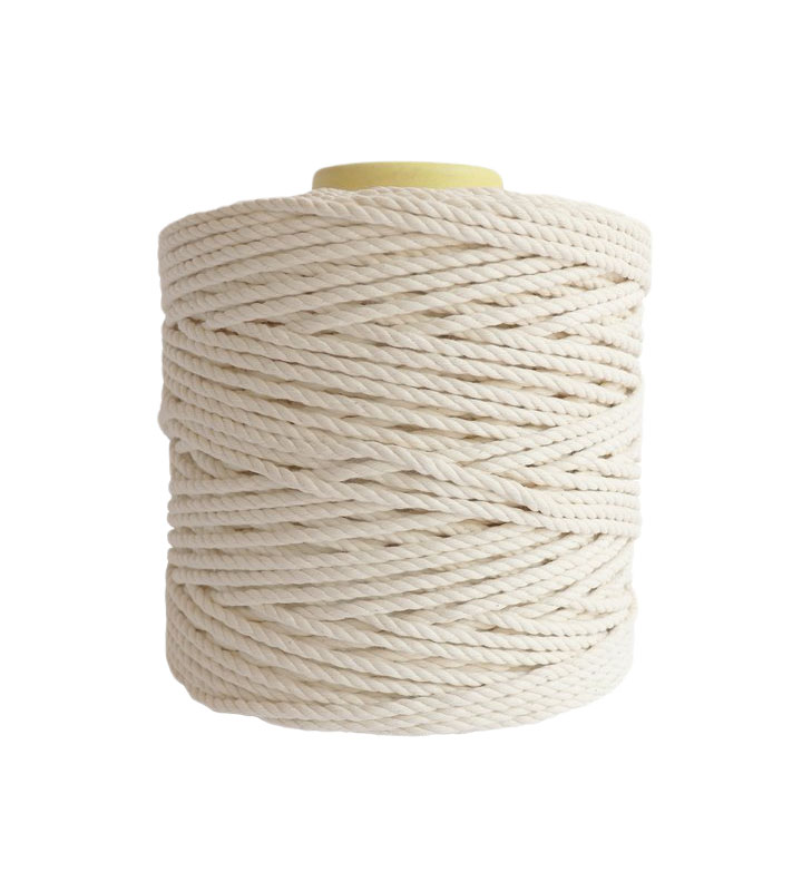 Canada 5mm Twisted Cotton Macrame Cord Made from Recycled Materials by YI LI YUAN