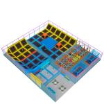 Sponge Middle Soft Indoor Playground Chrome plated Trampoline anti mildew