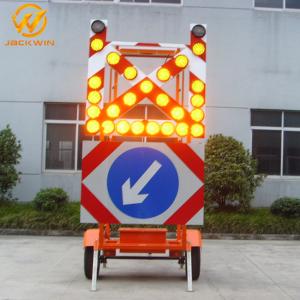 Quality Road Construction Mobile Solar Traffic Signal Directional Arrow / Cross Board Trailer wholesale